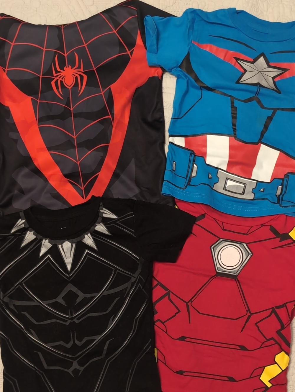 Kids Superhero Costume T-Shirt Set Of 4